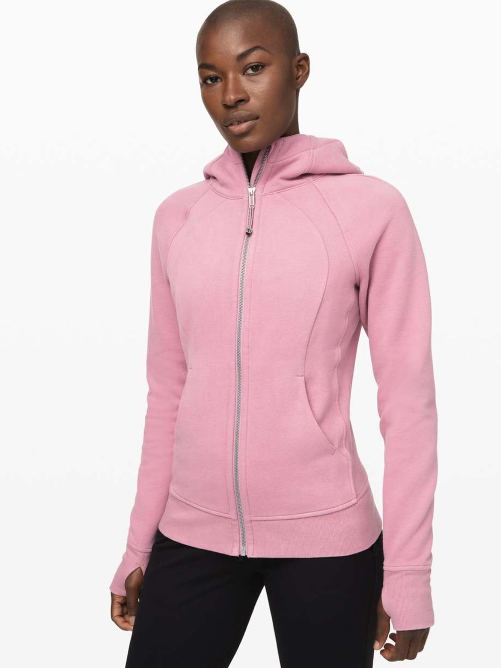 Lululemon Scuba Hoodie Light Cotton Fleece Pink Full Zip Hoodie Small